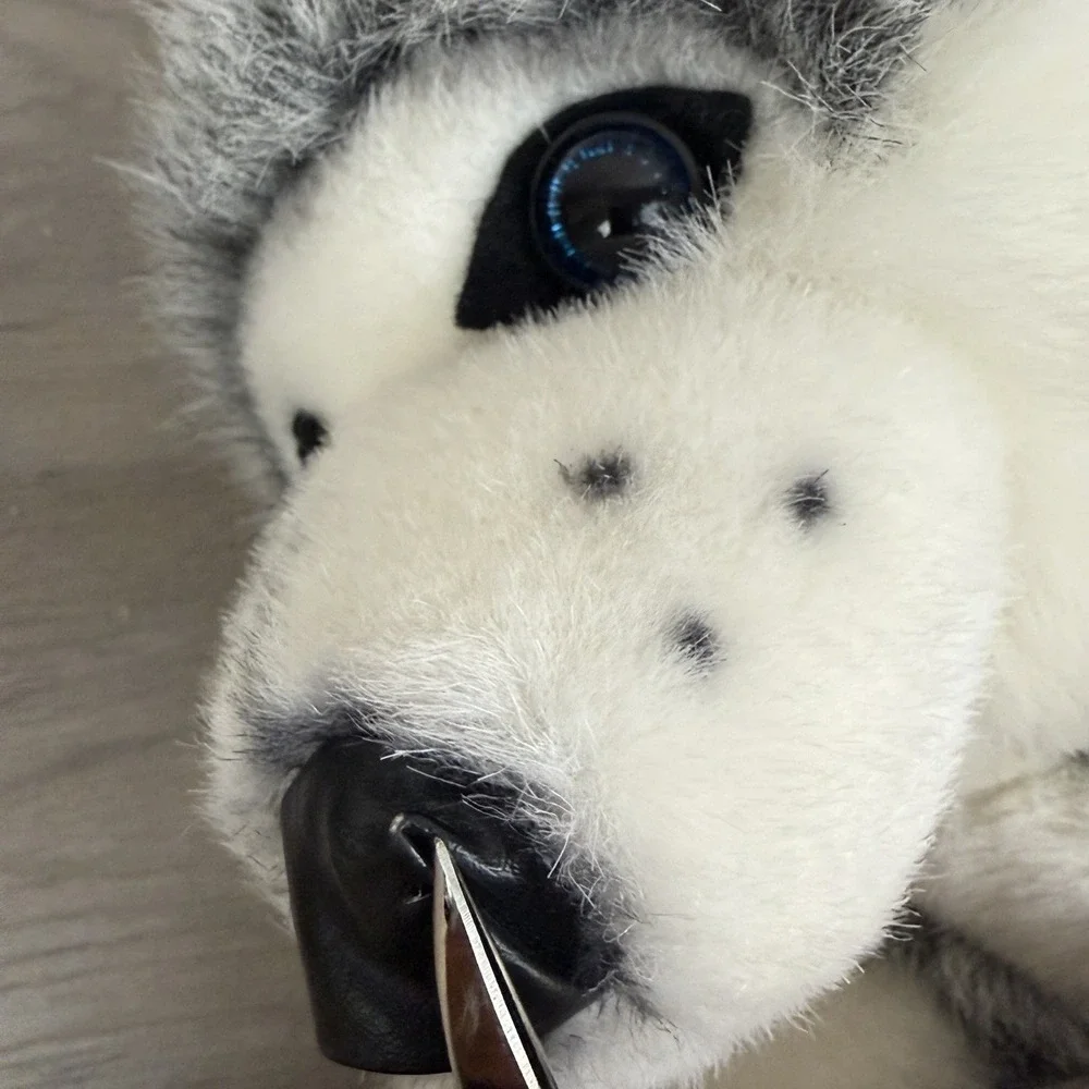 Vtg Fiesta Sitting Husky Plush‎ Dog Puppy Stuffed Animal 15